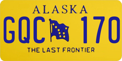 AK license plate GQC170