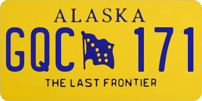AK license plate GQC171