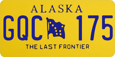 AK license plate GQC175