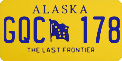 AK license plate GQC178