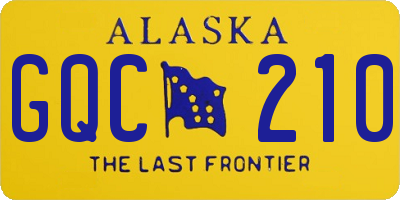 AK license plate GQC210