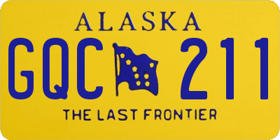 AK license plate GQC211