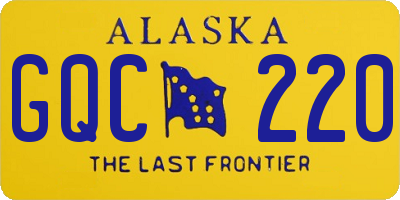 AK license plate GQC220