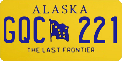 AK license plate GQC221