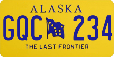 AK license plate GQC234