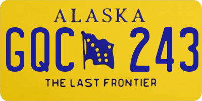 AK license plate GQC243
