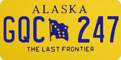 AK license plate GQC247