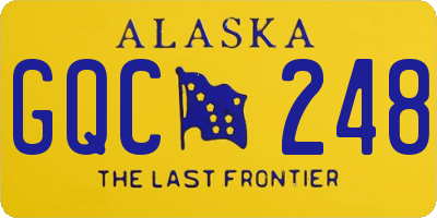 AK license plate GQC248