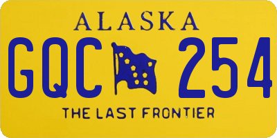 AK license plate GQC254