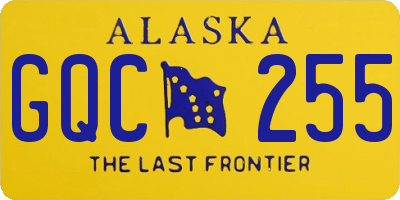 AK license plate GQC255