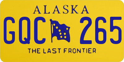AK license plate GQC265
