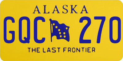 AK license plate GQC270