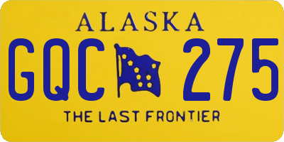 AK license plate GQC275