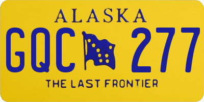 AK license plate GQC277
