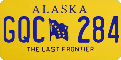 AK license plate GQC284