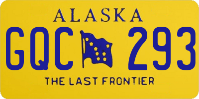 AK license plate GQC293