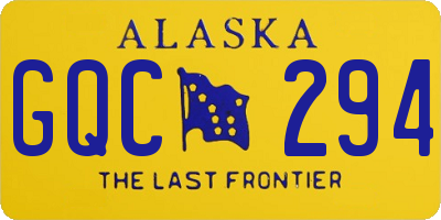 AK license plate GQC294