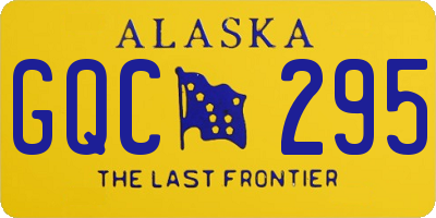 AK license plate GQC295