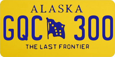 AK license plate GQC300