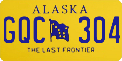 AK license plate GQC304