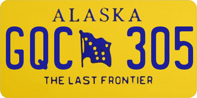 AK license plate GQC305
