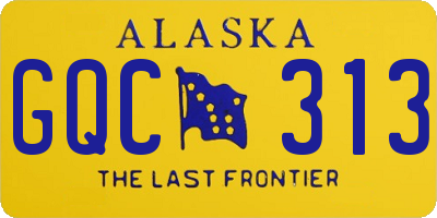 AK license plate GQC313