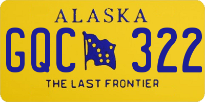 AK license plate GQC322