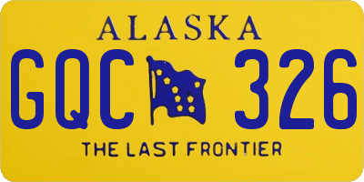 AK license plate GQC326