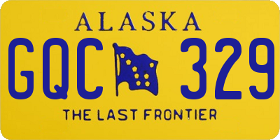 AK license plate GQC329