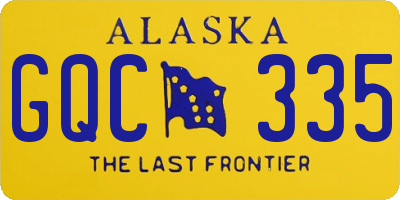 AK license plate GQC335
