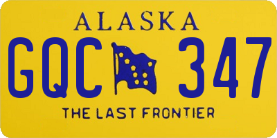 AK license plate GQC347
