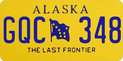 AK license plate GQC348