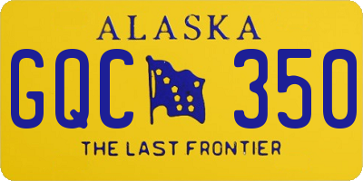 AK license plate GQC350