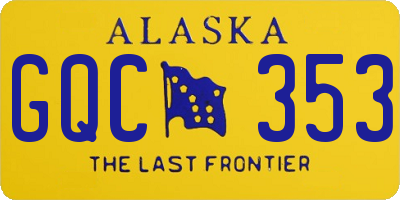 AK license plate GQC353