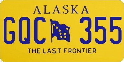 AK license plate GQC355