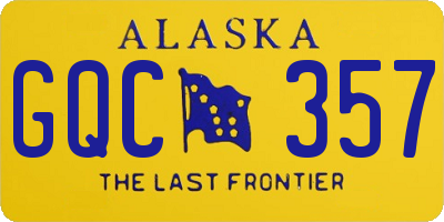 AK license plate GQC357