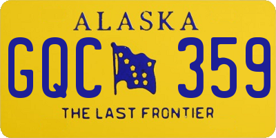 AK license plate GQC359