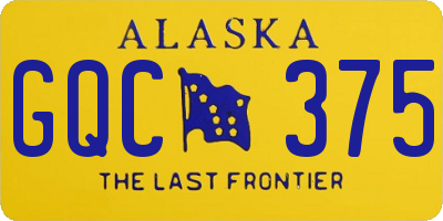 AK license plate GQC375