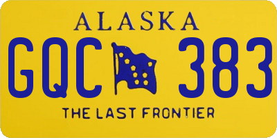 AK license plate GQC383