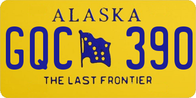 AK license plate GQC390