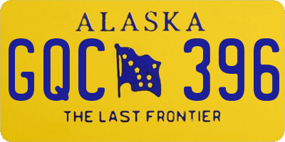 AK license plate GQC396