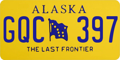 AK license plate GQC397