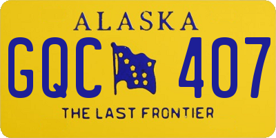 AK license plate GQC407