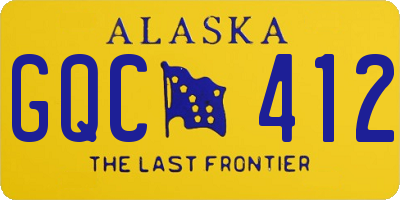AK license plate GQC412