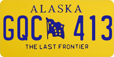 AK license plate GQC413