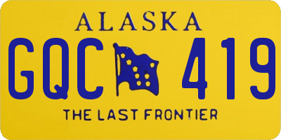 AK license plate GQC419