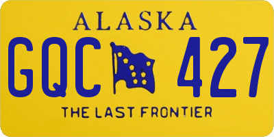 AK license plate GQC427