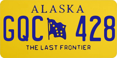 AK license plate GQC428
