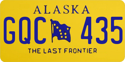 AK license plate GQC435
