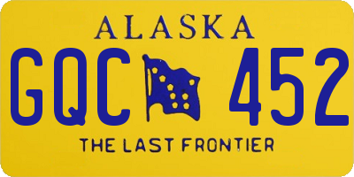 AK license plate GQC452